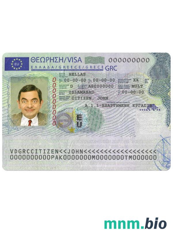 Greece work visa Full editable PSD